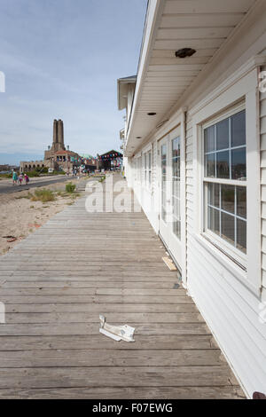 Asbury Park Heating Plant, with storefront display in foreground. Stock Photo