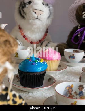 Stuffed Animal Tea Party, USA Stock Photo