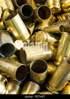 Pile of Brass Bullet Shells Stock Photo