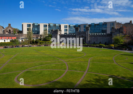 Dubh Linn Gardens Behind Dublin Castle, Dublin City, Ireland Stock Photo