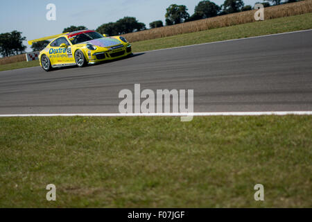 Norwich, Norfolk, UK. 9th Aug, 2015. Rupert Martin from Northamptonshire and Team Parker Porsche 911 GT3 Cup drives during the Porsche Carrera Cup GB at Snetterton Circuit on August 9, 2015 in NORWICH, NORFOLK, UNITED KINGDOM Credit:  Gergo Toth/Alamy Live News Stock Photo