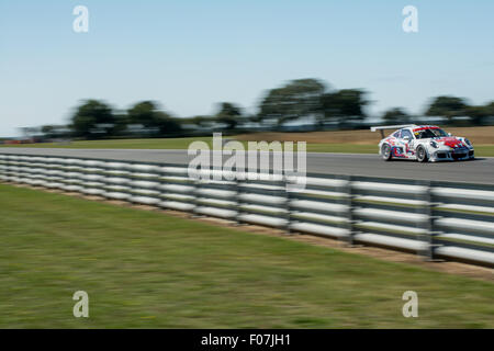 Norwich, Norfolk, UK. 9th Aug, 2015. John McCullagh from Stokesley and Redline Racing Porsche 911 GT3 Cup drives during the Porsche Carrera Cup GB at Snetterton Circuit on August 9, 2015 in NORWICH, NORFOLK, UNITED KINGDOM Credit:  Gergo Toth/Alamy Live News Stock Photo