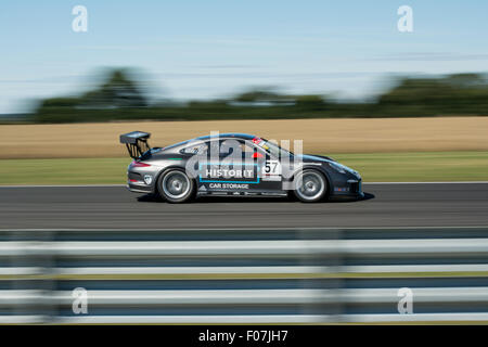 Norwich, Norfolk, UK. 9th Aug, 2015. Francis Galashan from London and GT Marques Porsche 911 GT3 Cup drives during the Porsche Carrera Cup GB at Snetterton Circuit on August 9, 2015 in NORWICH, NORFOLK, UNITED KINGDOM Credit:  Gergo Toth/Alamy Live News Stock Photo