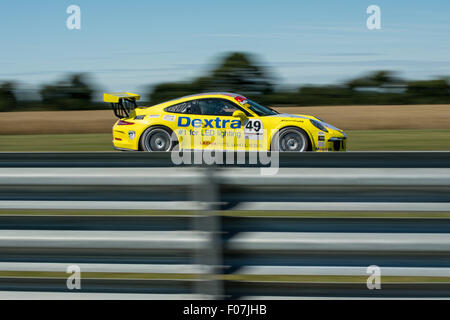 Norwich, Norfolk, UK. 9th Aug, 2015. Rupert Martin from Northamptonshire and Team Parker Porsche 911 GT3 Cup drives during the Porsche Carrera Cup GB at Snetterton Circuit on August 9, 2015 in NORWICH, NORFOLK, UNITED KINGDOM Credit:  Gergo Toth/Alamy Live News Stock Photo