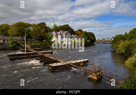 Salmon Leap, Weir on the Corrib Walk beside the River Corrib, Galway ...