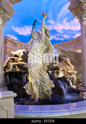 Marble sculpture fountain inside Caesars Palace Las Vegas Nevada Stock Photo