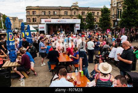 Huddersfield Food and Drink Festival held in St Georges Sq, Huddersfield, Sunday  9th August 2015 Stock Photo