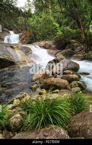 Josephine Falls in  Wooroonooran National Park, near Bartle Frere, 75km from Cairns. Stock Photo