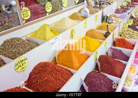 spices in a shop Stock Photo