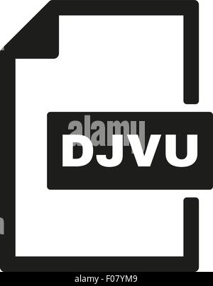 The DJVU icon. File format symbol. Flat Stock Vector