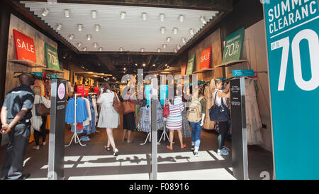 Shopping in Oxford Street Stock Photo