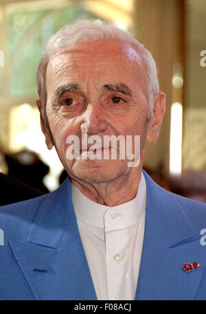 Midem conference gala dinner at the InterContinental Carlton Cannes  Featuring: Charles Aznavour When: 06 Jun 2015 Stock Photo