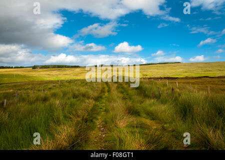 Bog road at Crowlar or Crove near Ardara, County Donegal, Ireland Stock Photo