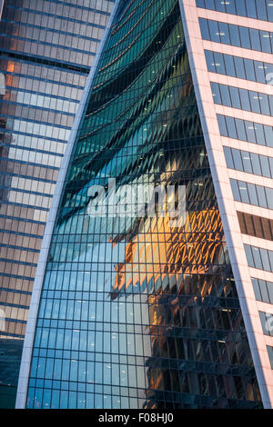 Moscow business center at sunrise Stock Photo