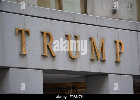 Exterior of the Trump Building on Wall Street in Lower Manhattan. Stock Photo