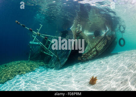 Fishingboat Wreck, Florida Islands, Solomon Islands Stock Photo