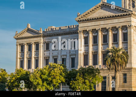 Neoclassical style landmark  legislative palace of Uruguay, located in the capital Montevideo Stock Photo