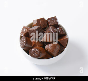 Belgian pralines with soft filling Stock Photo