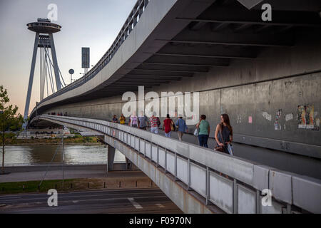 Bridge Novi Most in Bratislava, Slovak Republic Stock Photo
