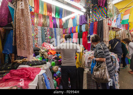 Birmingham's indoor market selling household goods and clothes, UK Stock Photo