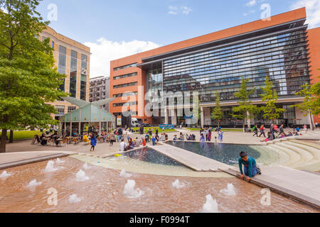 Architecture in Brindleyplace, Birmingham UK Stock Photo