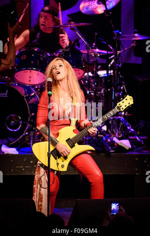 Toronto, Ontario, Canada. 9th Aug, 2015. English-American rock singer/songwriter/guitarist LITA FORD performed a show at Phoenix Theatre in Toronto. Band members: BOBBY ROCK, MARTY O'BRIEN, PARTICK KENNISON © Igor Vidyashev/ZUMA Wire/Alamy Live News Stock Photo