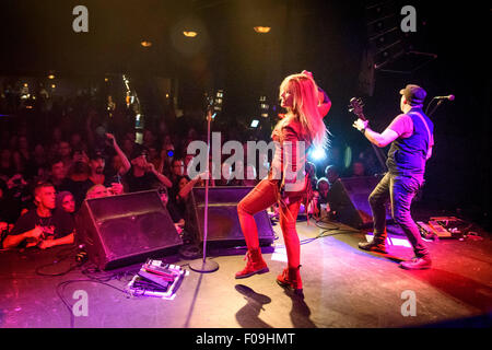 Toronto, Ontario, Canada. 9th Aug, 2015. English-American rock singer/songwriter/guitarist LITA FORD performed a show at Phoenix Theatre in Toronto. Band members: BOBBY ROCK, MARTY O'BRIEN, PARTICK KENNISON © Igor Vidyashev/ZUMA Wire/Alamy Live News Stock Photo