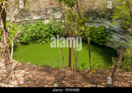 Cenote Sagrado, Chichen Itza, Mexico Stock Photo