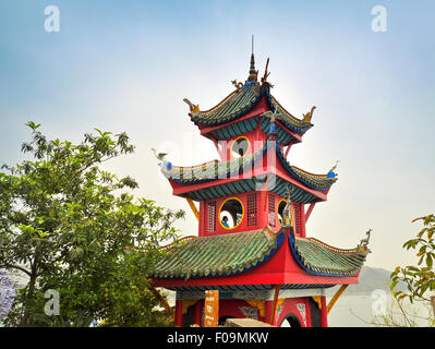 Top of Shibaozhai Pagoda, Chongqing, China Stock Photo