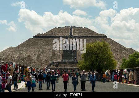 Pyramid of the Sun, Teotihuacan, Mexico Stock Photo