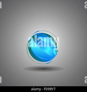 techno globe,internet, technology world logo, vector Stock Vector