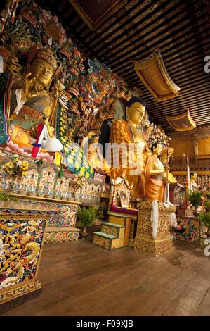 Buddha statue in Punakha Dzong, Bhutan Stock Photo