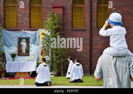 christi procession corpus priests mikolajki masuria warmia