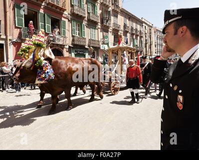 Procession in Feast of Sant'Efisio in Cagliari, Sardinia, Italy Stock Photo