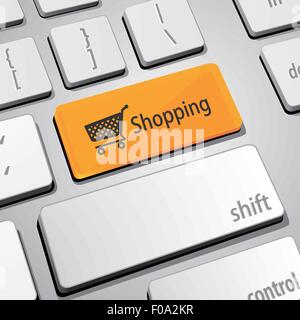 Shopping keyboard Stock Vector