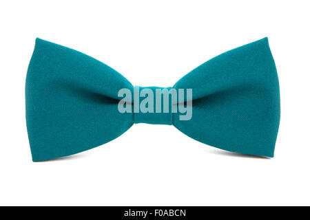 Green bow tie accessory for respectable people on an isolated wh Stock Photo
