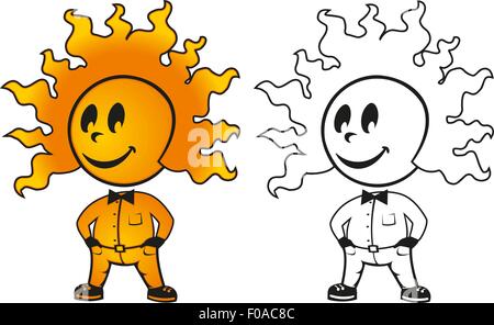 sunny man smiling Stock Vector