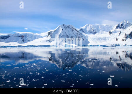 View of Wilhelmina Bay, Antarctica Stock Photo