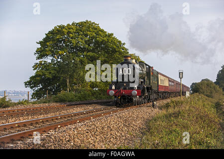 The Cathedrals Express, Nunney Castle, Steaming Through Powderham Stock Photo
