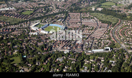 aerial view of Headingley in Leeds, including Cricket Stadium Stock Photo