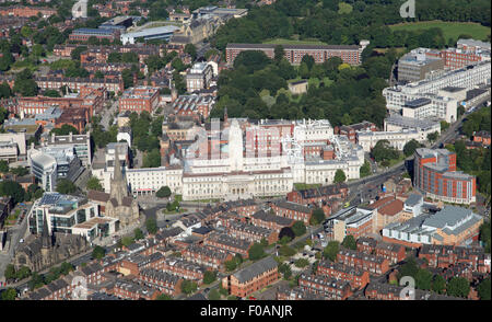 aerial view of Leeds University, UK Stock Photo