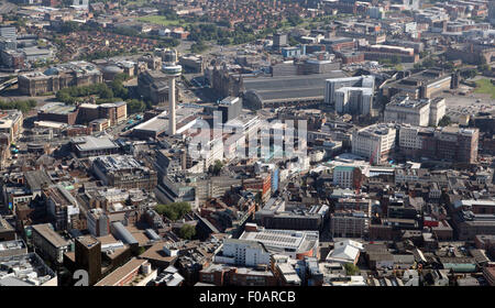 aerial view of Liverpool city centre with the Radio City Tower & Lime Street Station, UK Stock Photo