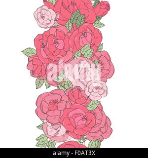 seamless background with roses Stock Vector