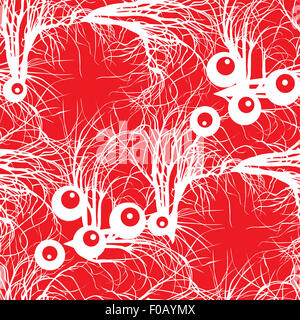 Abstract Red Seamless Pattern Stock Photo