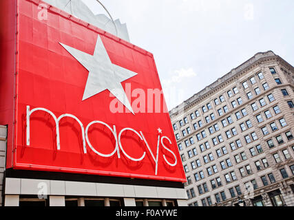 New York, USA - JUNE 28th, 2014: The world famous department store Macy's in New York City. Stock Photo