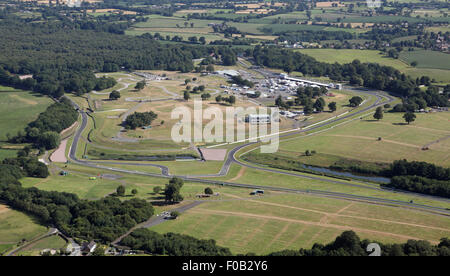 aerial view of Oulton Park car racing track circuit in Cheshire, UK Stock Photo