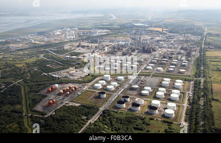 aerial view of Stanlow refinery, Cheshire, UK Stock Photo