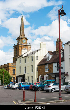 Holy Cross Church and Market Square, Daventry, Northamptonshire, England, United Kingdom Stock Photo