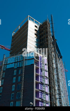 One Greengate apartments under construction, Greengate, Salford, Manchester, England, UK Stock Photo