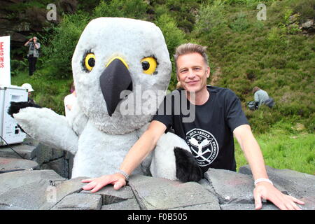 Broadcaster and naturalist, Chris Packham attends a Hen Harrier Day protest at Goyt Valley near Buxton, Derbyshire UK - 2015 Stock Photo
